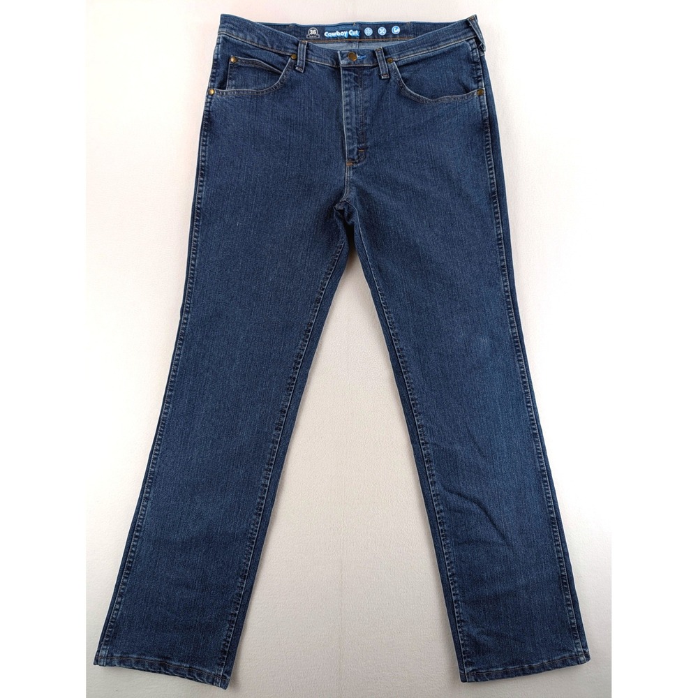 Wrangler Cowboy Cut Premium Performance Mens 35x34 Slim Fit Stretch Jeans